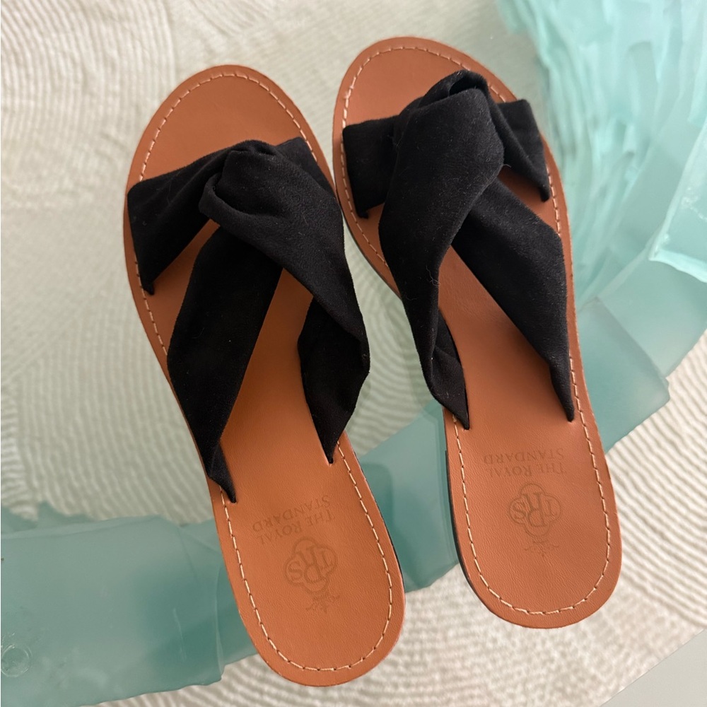 The royal standard suede knot slide sandals - Picture 3 of 4